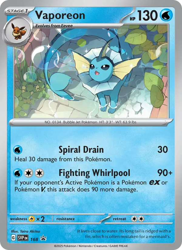 Vaporeon, SVP Black Star Promos 168