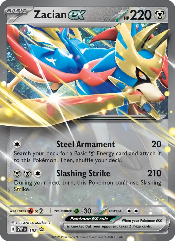 Zacian ex, SVP Black Star Promos 198