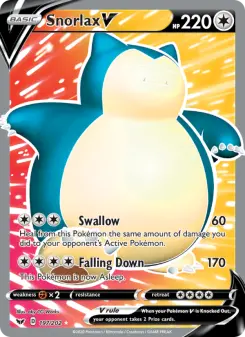 Snorlax V, Sword & Shield 197