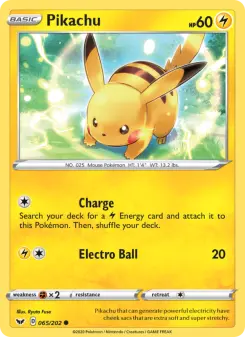 Pikachu, Sword & Shield 65