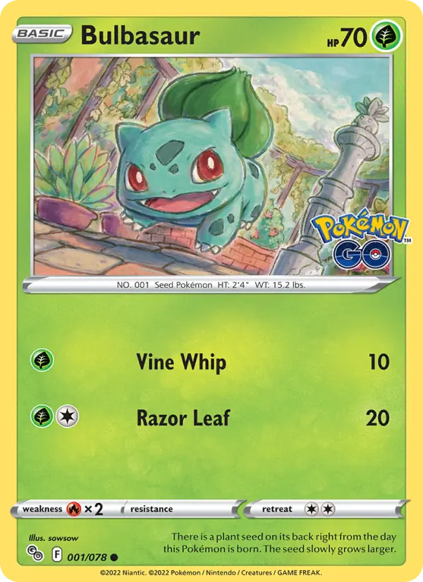 Bulbasaur, Pokémon GO 001