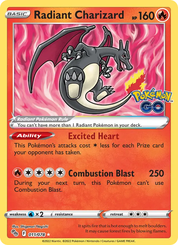 Radiant Charizard, Pokémon GO 011
