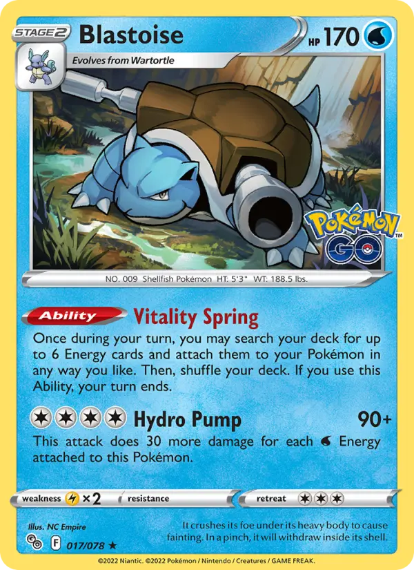 Blastoise, Pokémon GO 017