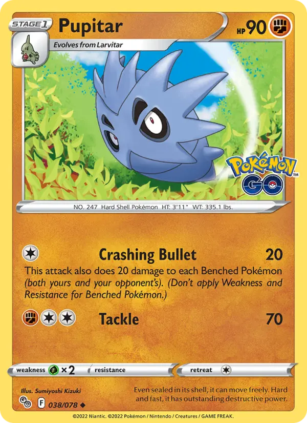 Pupitar, Pokémon GO 038