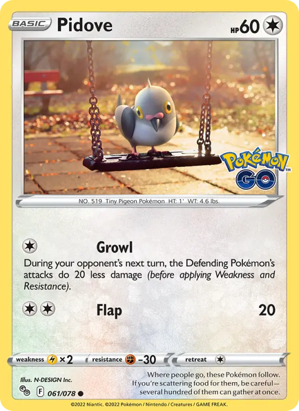 Pidove, Pokémon GO 061