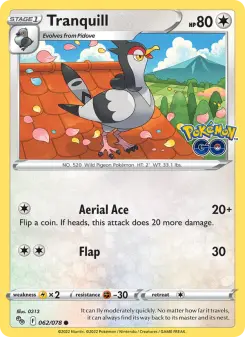 Tranquill, Pokémon GO 062