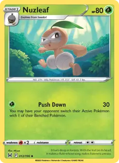 Nuzleaf, Lost Origin 012