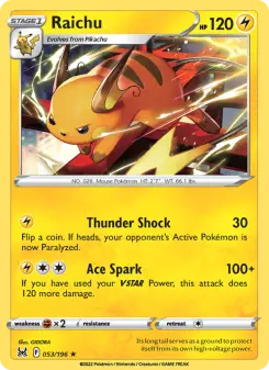 Raichu, Lost Origin 053