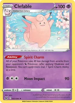 Clefable, Lost Origin 063