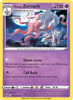 Hisuian Zoroark, Lost Origin 076