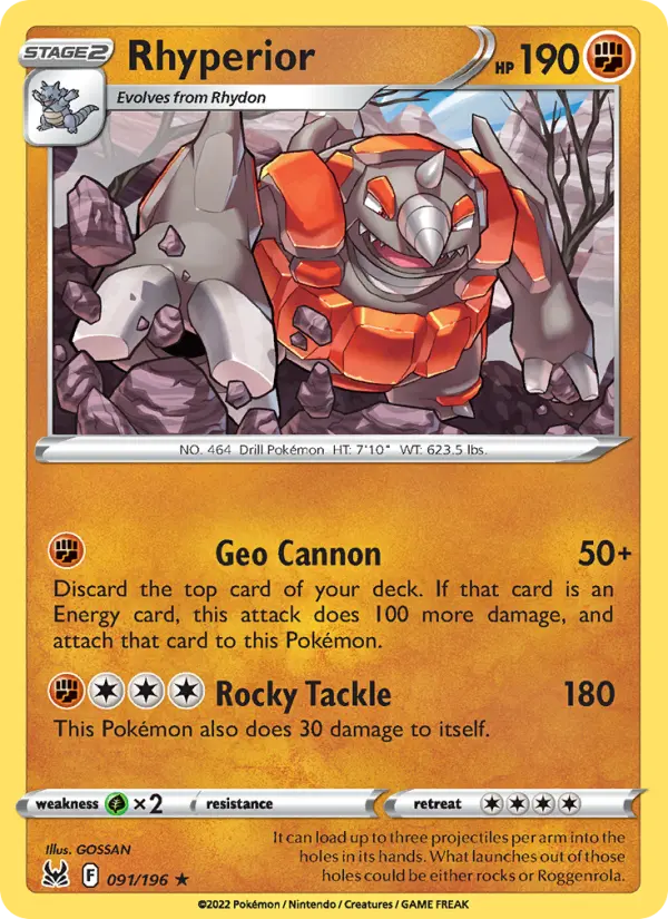 Rhyperior, Lost Origin 091