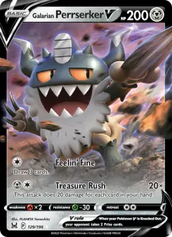 Galarian Perrserker V, Lost Origin 129
