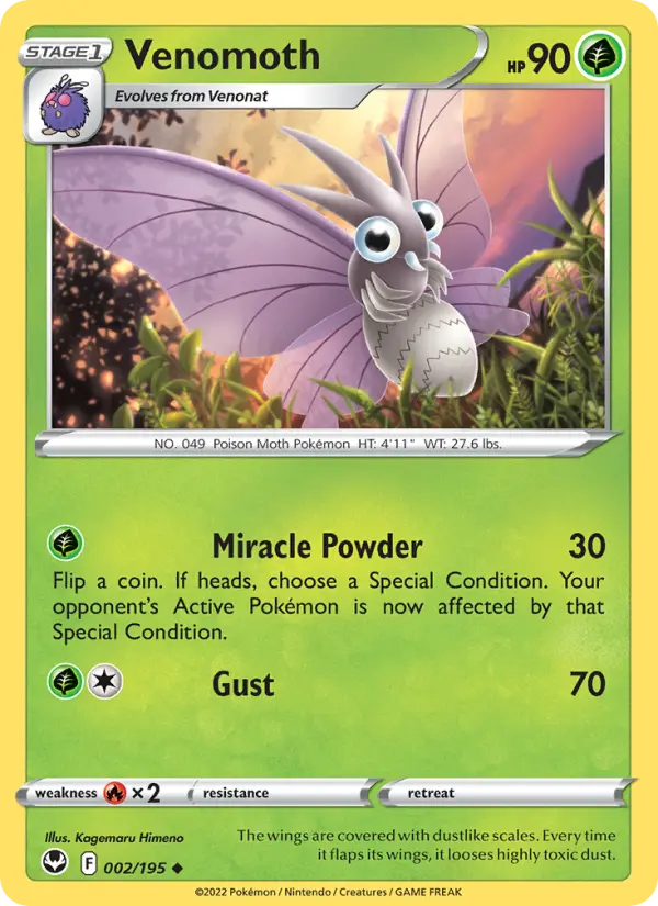 Venomoth, Silver Tempest 002