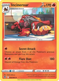 Incineroar, Silver Tempest 032