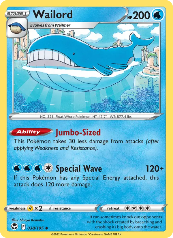 Wailord, Silver Tempest 038