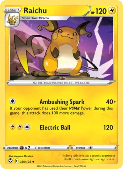 Raichu, Silver Tempest 050