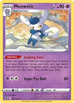 Meowstic, Silver Tempest 082
