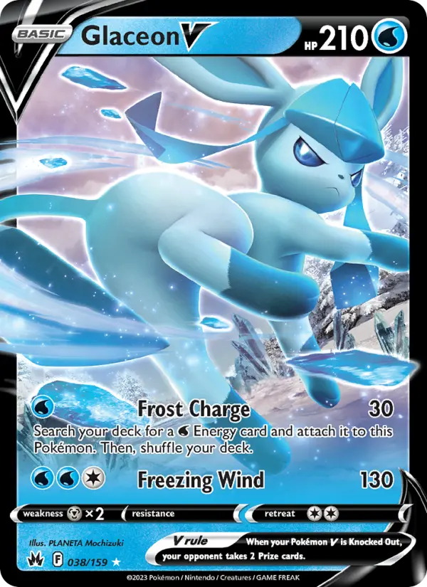 Glaceon V, Crown Zenith 038
