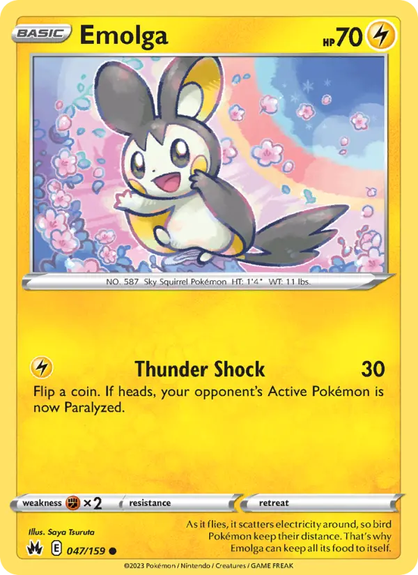 Emolga, Crown Zenith 047