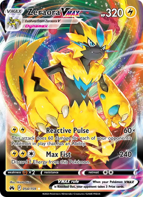 Zeraora VMAX, Crown Zenith 054