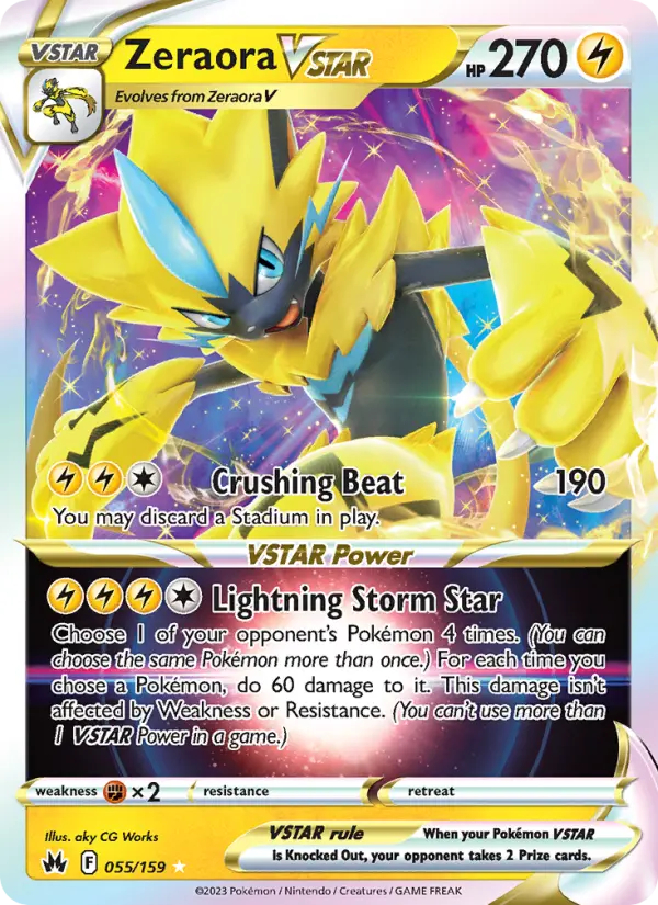 Zeraora VSTAR, Crown Zenith 055