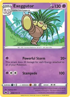 Exeggutor, Crown Zenith 058