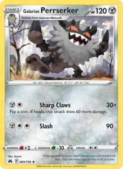 Galarian Perrserker, Crown Zenith 085