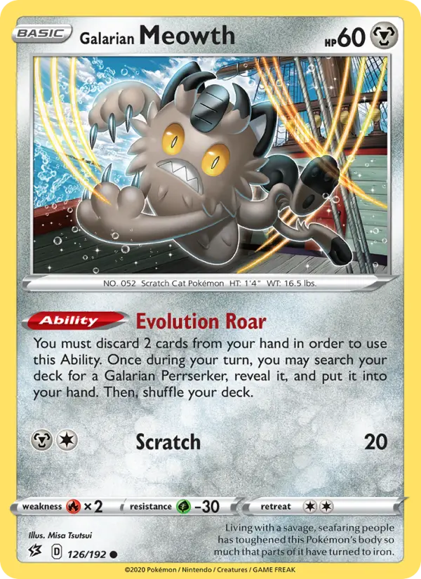 Galarian Meowth, Rebel Clash 126