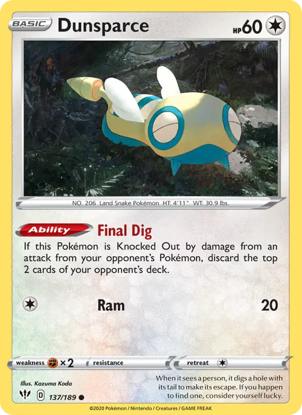 Dunsparce, Darkness Ablaze 137