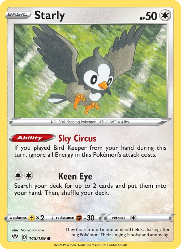 Starly, Darkness Ablaze 145