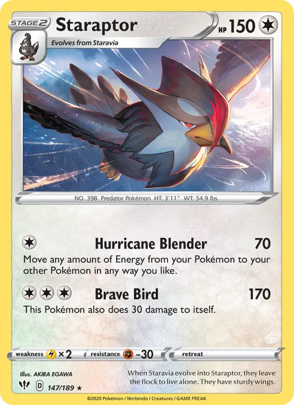 Staraptor, Darkness Ablaze 147