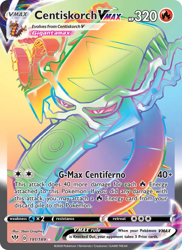 Centiskorch VMAX, Darkness Ablaze 191