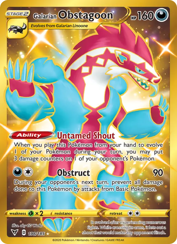 Galarian Obstagoon, Vivid Voltage 198