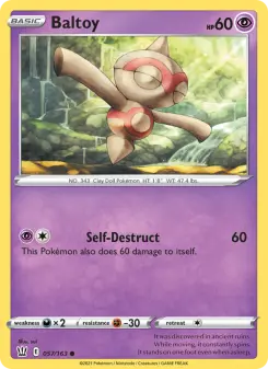 Baltoy, Battle Styles 57