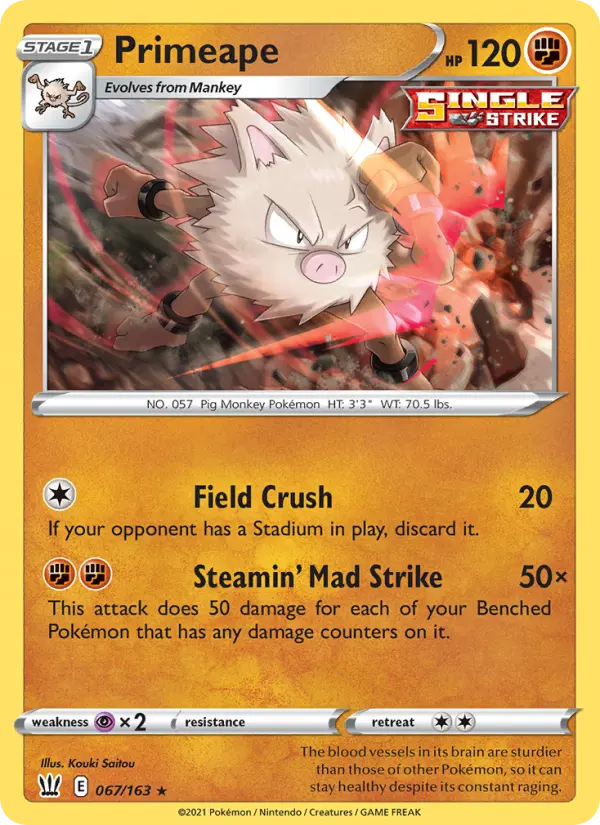 Primeape, Battle Styles 67
