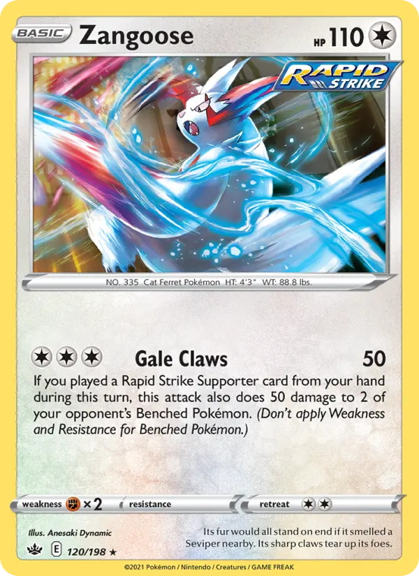 Zangoose, Chilling Reign 120