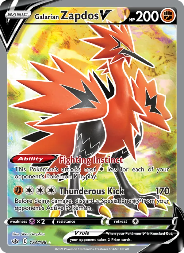 Galarian Zapdos V, Chilling Reign 173