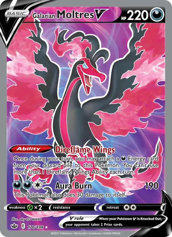 Galarian Moltres V, Chilling Reign 176