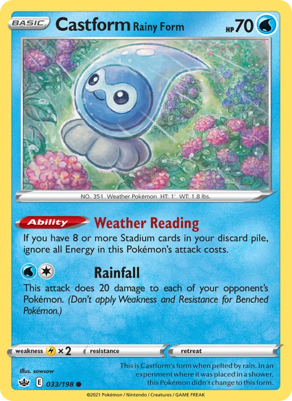Castform Rainy Form, Chilling Reign 33