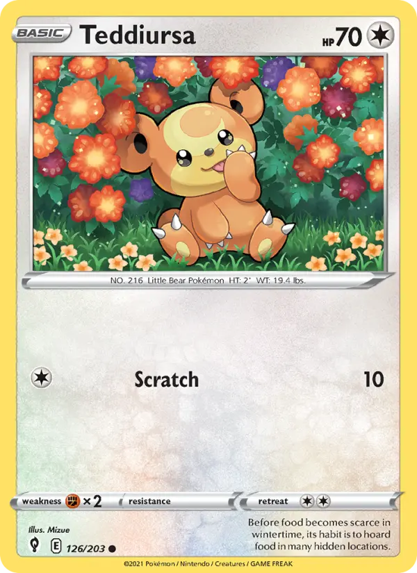 Teddiursa, Evolving Skies 126