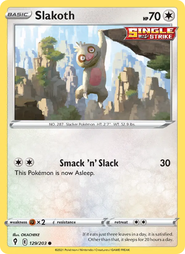 Slakoth, Evolving Skies 129