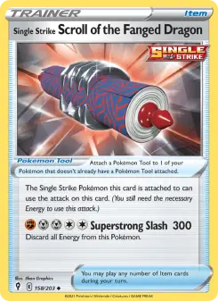 Single Strike Scroll of the Fanged Dragon, Evolving Skies 158