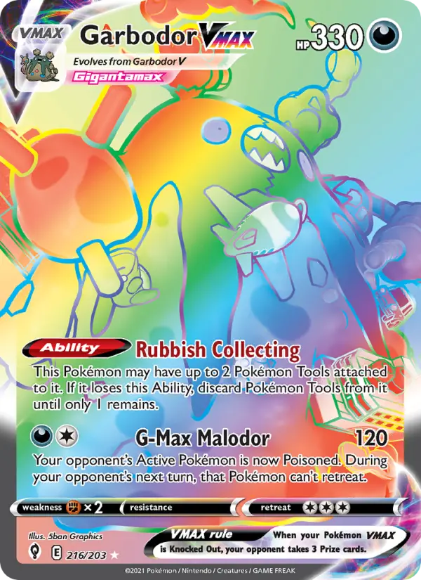 Garbodor VMAX, Evolving Skies 216