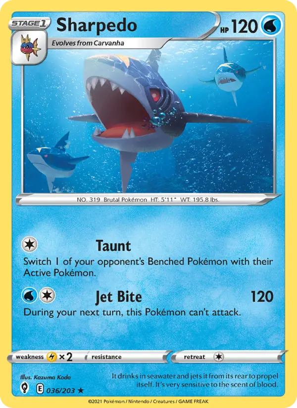 Sharpedo, Evolving Skies 36