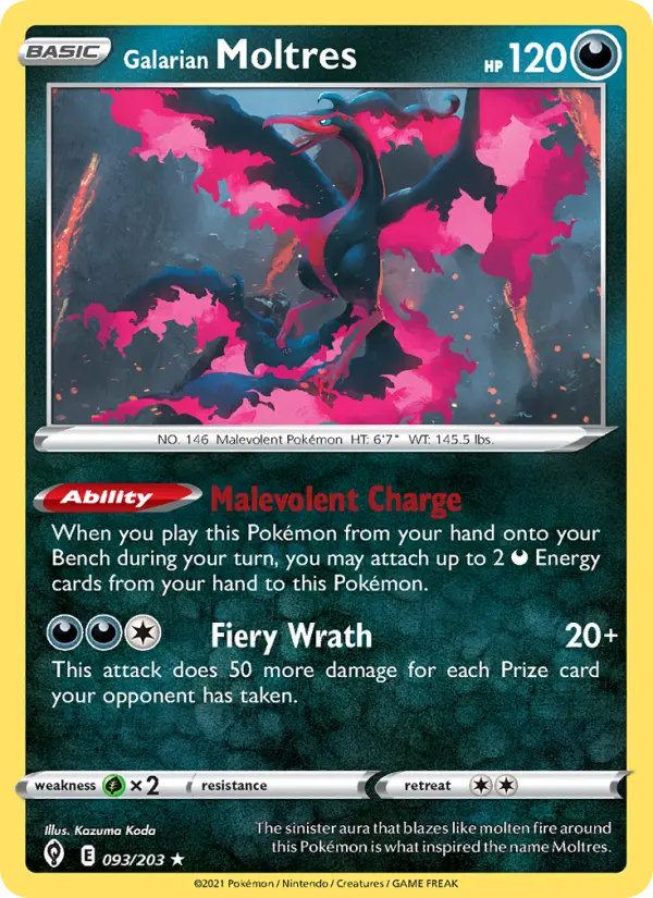 Galarian Moltres, Evolving Skies 93