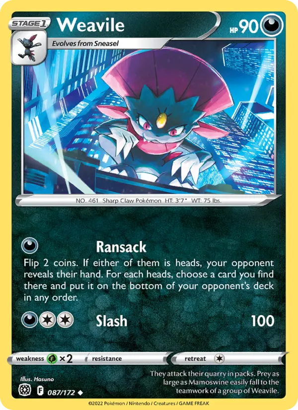 Weavile, Brilliant Stars 087