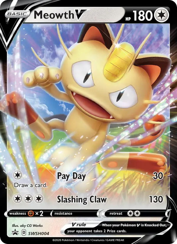 Meowth V, SWSH Black Star Promos SWSH004