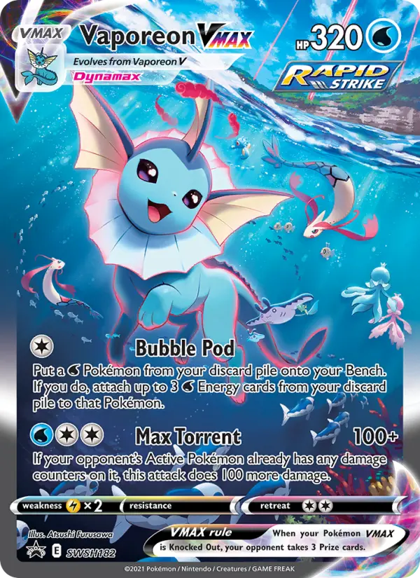 Vaporeon VMAX, SWSH Black Star Promos SWSH182