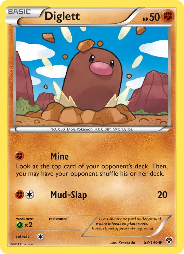 Diglett, XY 58