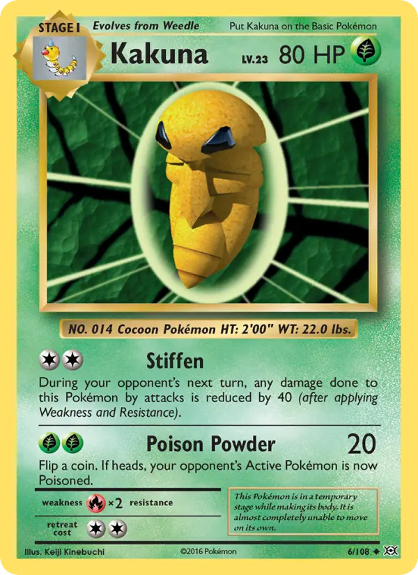 Kakuna, Evolutions 6